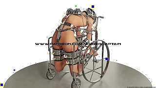 Trapped in Wheelchair Hardcore 3D BDSM Animation